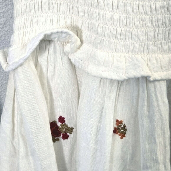 Free People Women’s Dress Boho Festival Embroidered Off-Shoulder Smocked Size S - Picture 6 of 14